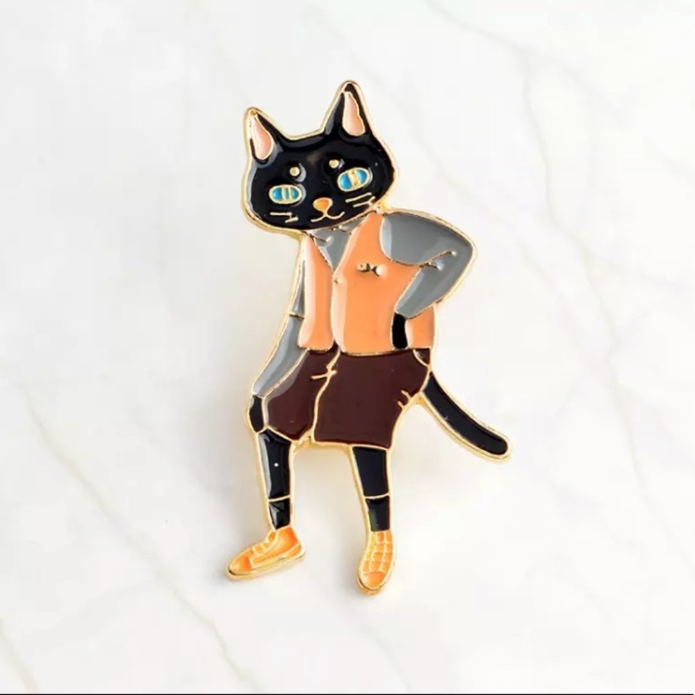 🎉 New Fancy Mr Cat Pin